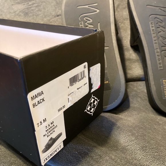 Nanette Lepore Black Maria sandals size 7.5 new with box - Picture 2 of 3